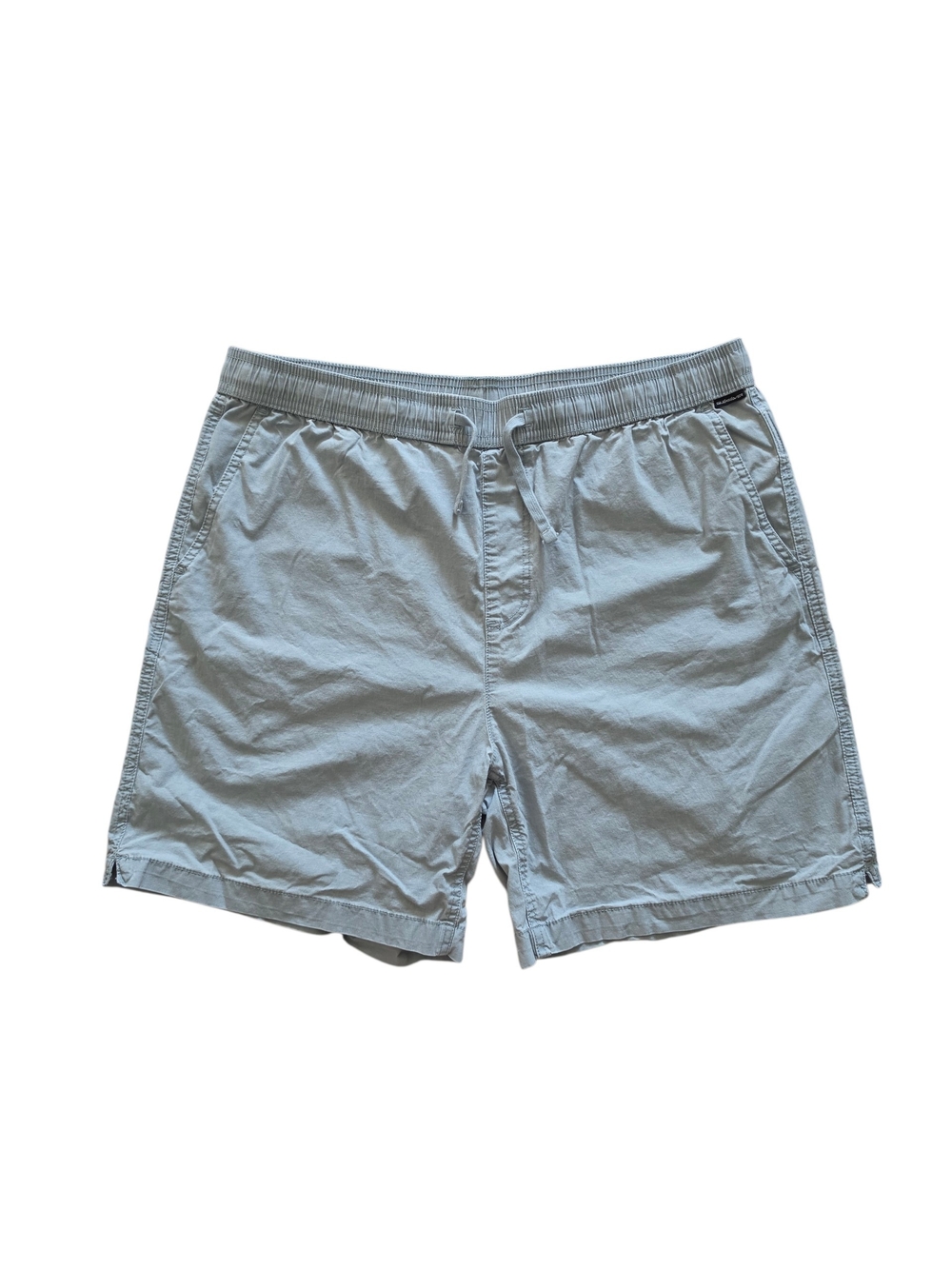 Quiksilver Light Gray Elastic Waist Drawstring Casual Shorts - Size Large